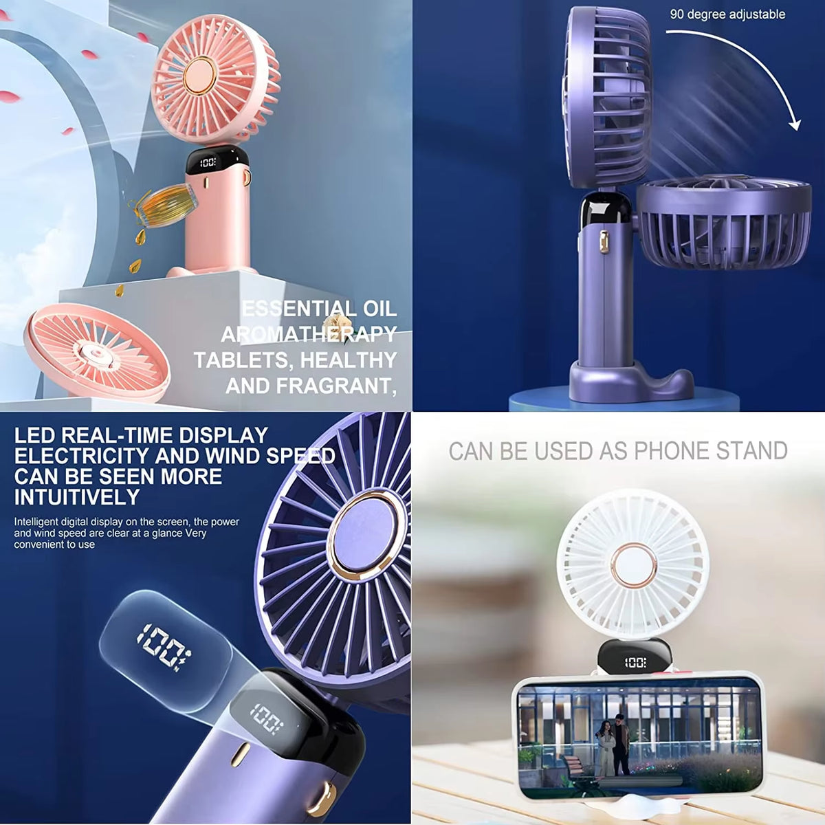 Summer Must Have Rechargeable Portable Fan Usb Handheld Ceiling Table Small Fan Mini Battery Air Cooling Mini Fan
