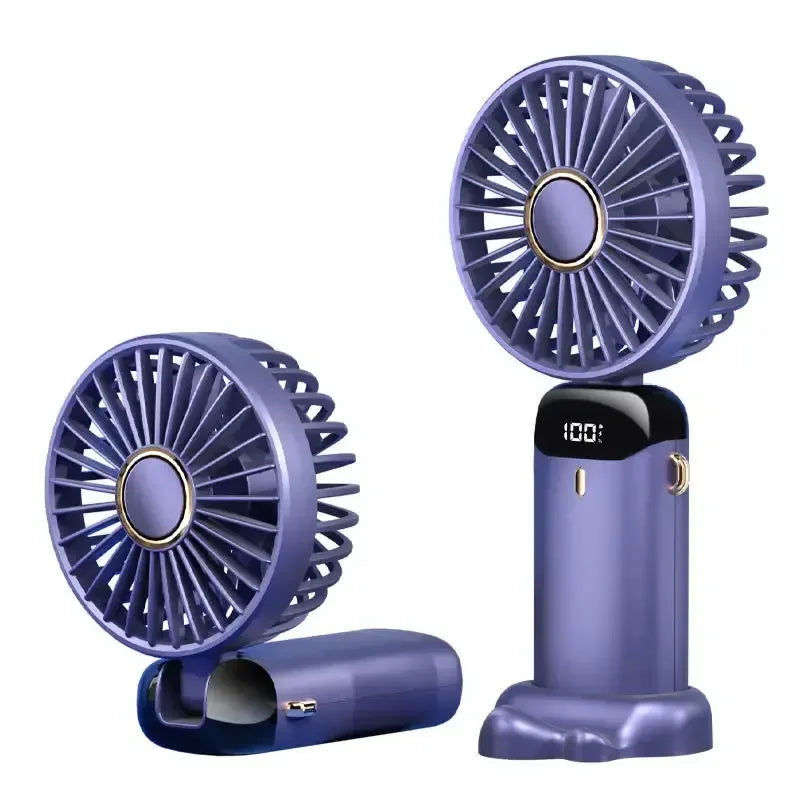 Rechargeable USB Handheld Portable Mini Fan with Foldable Cooling Fan 5 Speed for Students Car Office Desk Outdoor for Gift