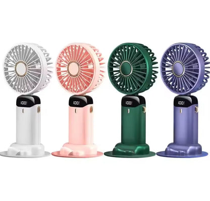 Rechargeable USB Handheld Portable Mini Fan with Foldable Cooling Fan 5 Speed for Students Car Office Desk Outdoor for Gift